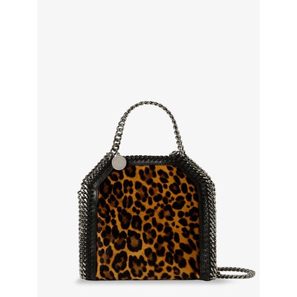 Stella Mccartney Women Falabella Tiny Bag Velvet Crossbody Bag With Animal Print